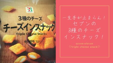 一生手が止まらん！セブンの3種のチーズインスナック！
