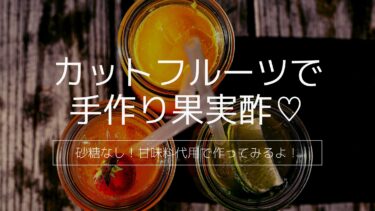 砂糖なし！130円カットフルーツで果実酢を作ってみたぞ！